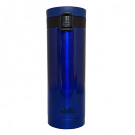 Termo acero inox, 500 ml, azul marino con negro