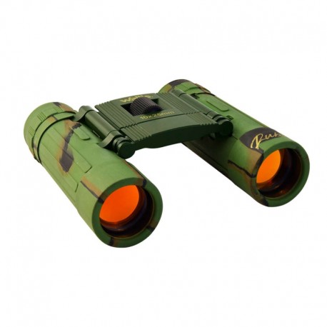 Binocular compacto tipo tejado 10 x 25 mm, resistente a lluvias y salpicaduras