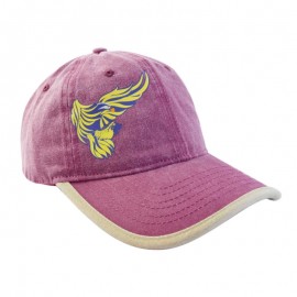 Gorra burgundy con diseño de águila, prelavada con cintillo de ajuste