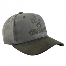 Gorra con cintillo de ajuste y hebilla, Deer hunter, gris