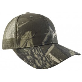 Gorra "Survival" con malla y ajustador de velcro, verde camuflaje