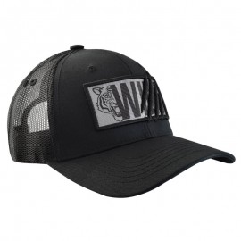 Gorra con malla y ajustador de plástico, Wild, negro