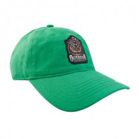 Gorra verde diseño "Outdoor adventure" tipo sándwich con cintillo de ajuste