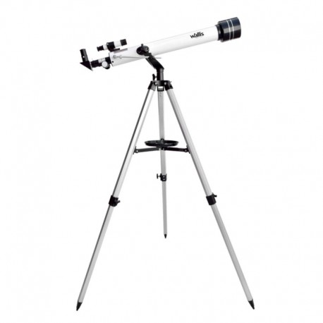 Telescopio Refractor con montura altazimutal, amp.525 x, 700 mm x 60 mm, blanco