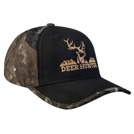 Gorra con ajustador de velcro, Deer Hunter, camuflaje café con negro