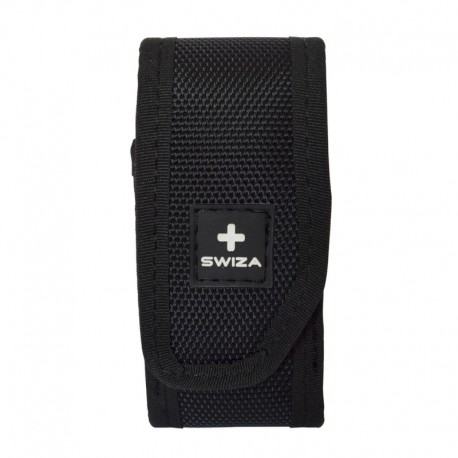 Funda nylon negro con velcro, para navaja Swiza, grande