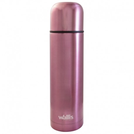 Termo acero inoxidable con válvula antiderrames, 500 ml, rosa metálico